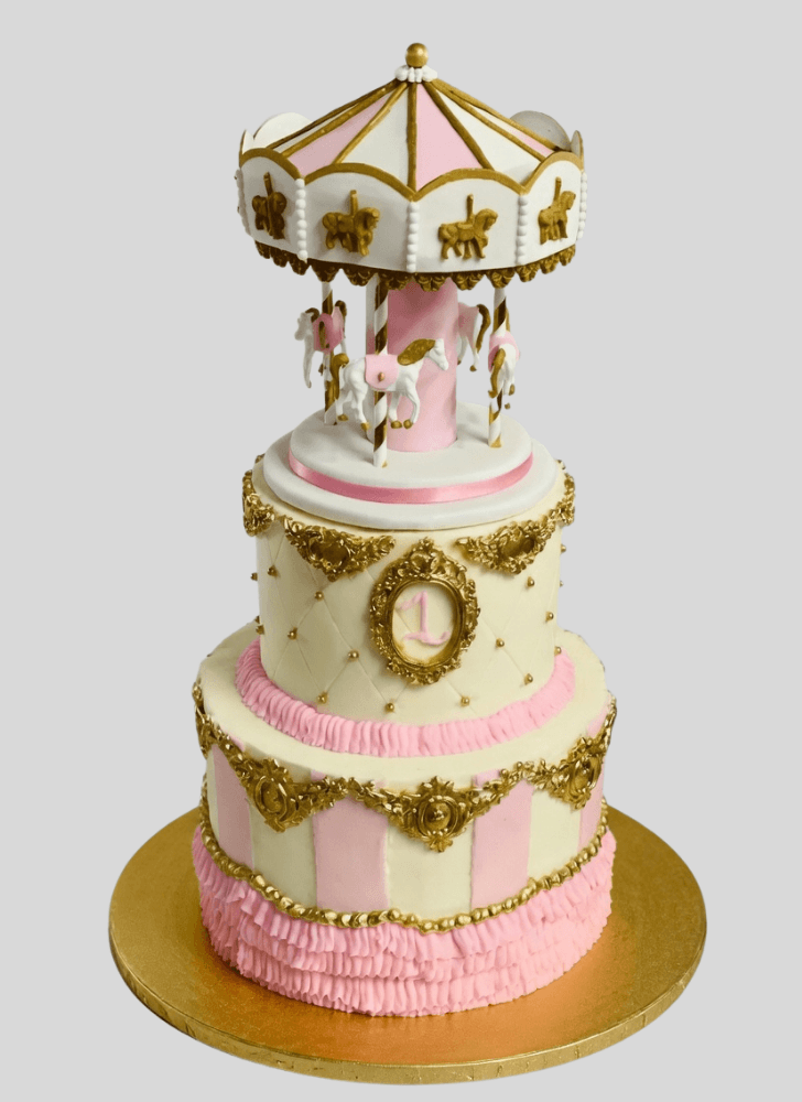 Inviting Carousel Cake