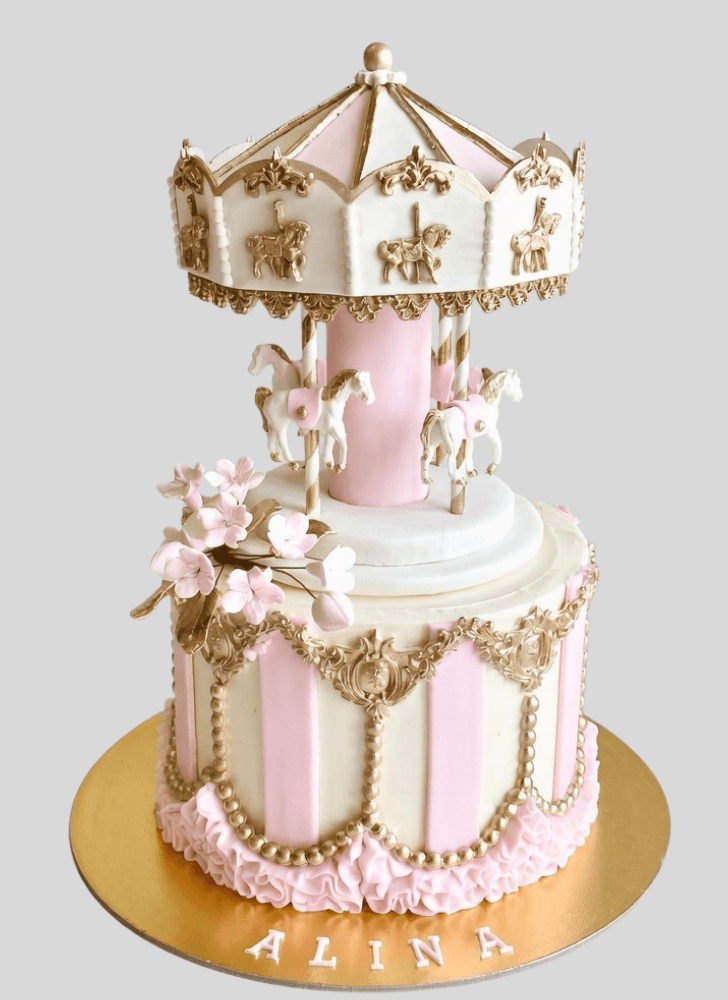 Lovely Carousel Cake Design