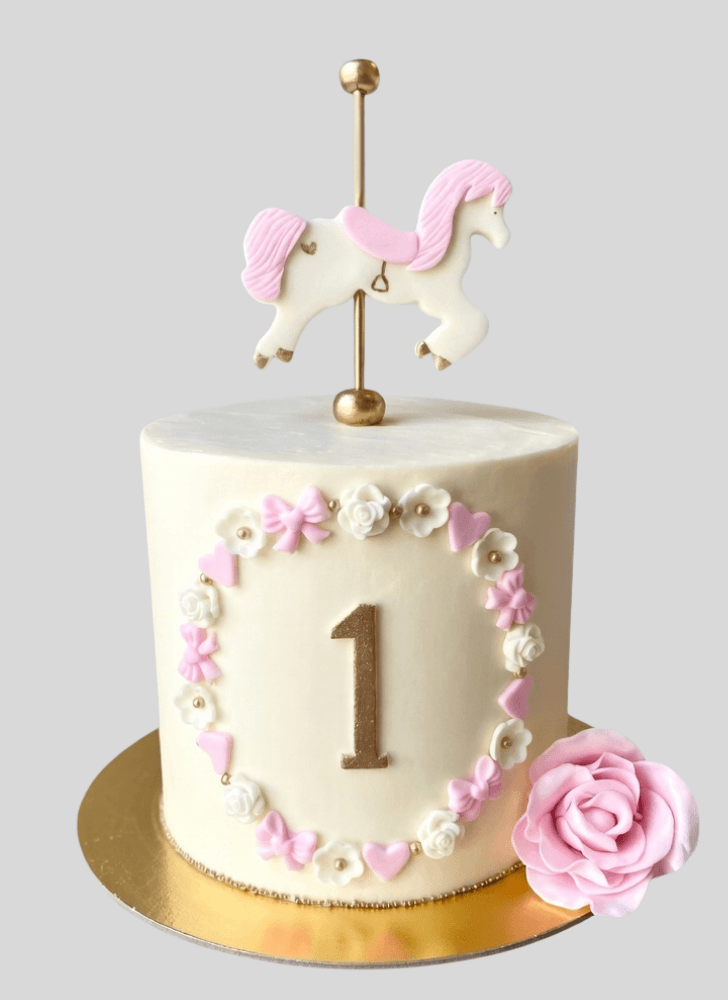 Pretty Carousel Cake