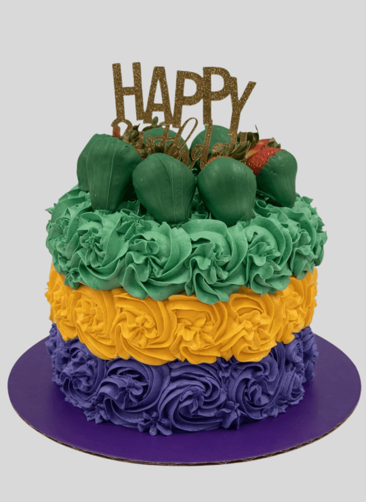 Admirable Mardi Gras Cake Design