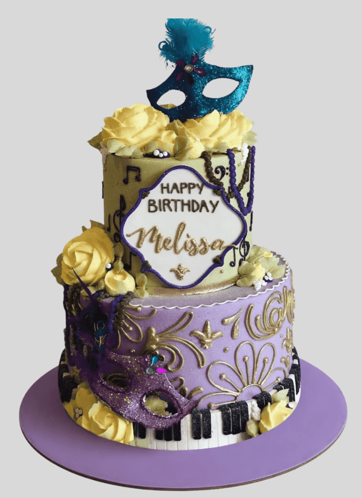 Adorable Mardi Gras Cake