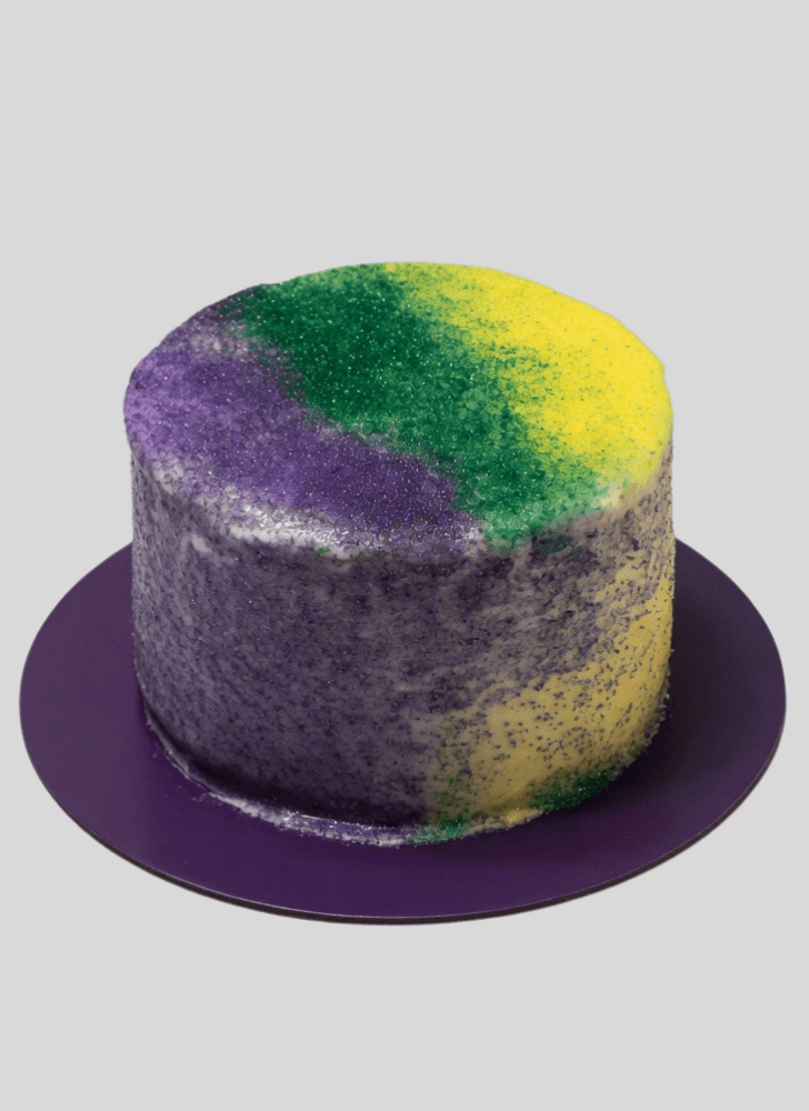 Alluring Mardi Gras Cake