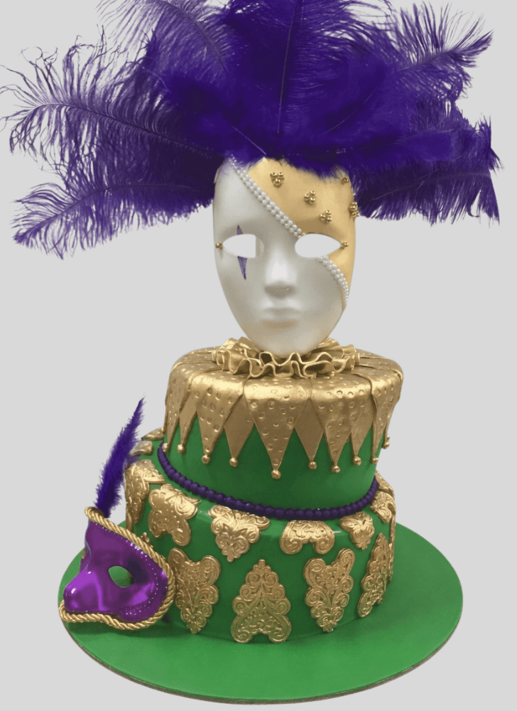 Angelic Mardi Gras Cake