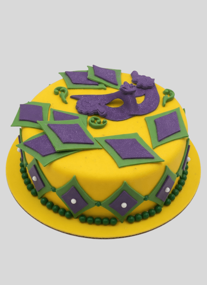 Appealing Mardi Gras Cake
