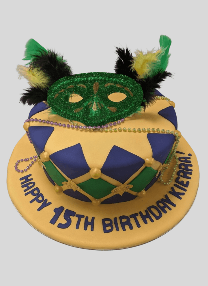 Bewitching Mardi Gras Cake