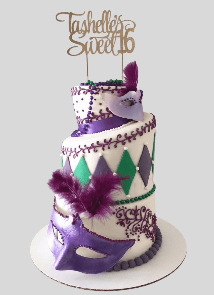 Captivating Mardi Gras Cake