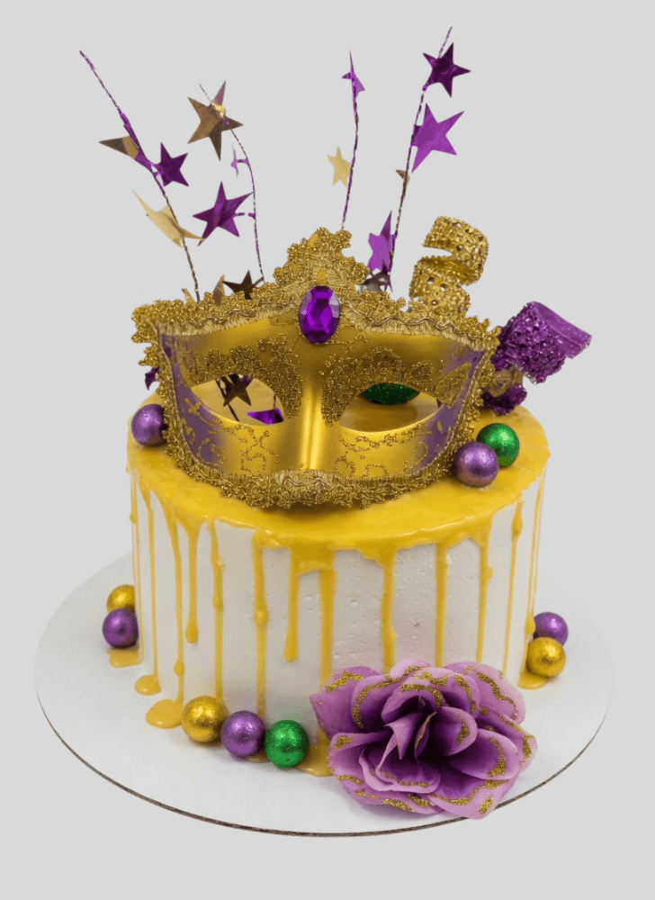 Charming Mardi Gras Cake