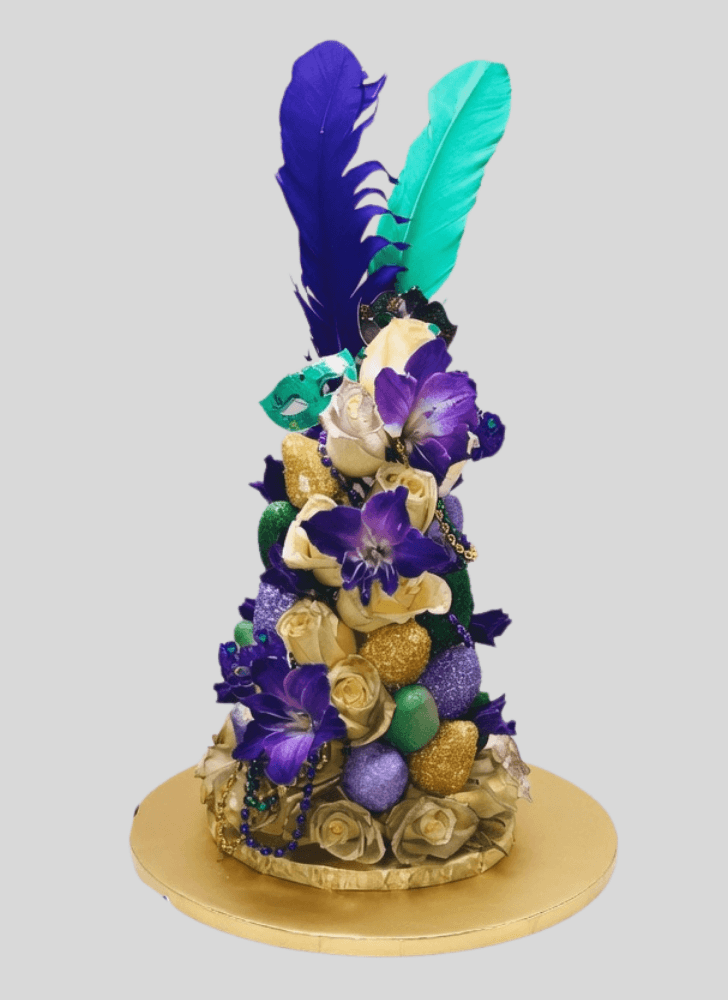 Classy Mardi Gras Cake