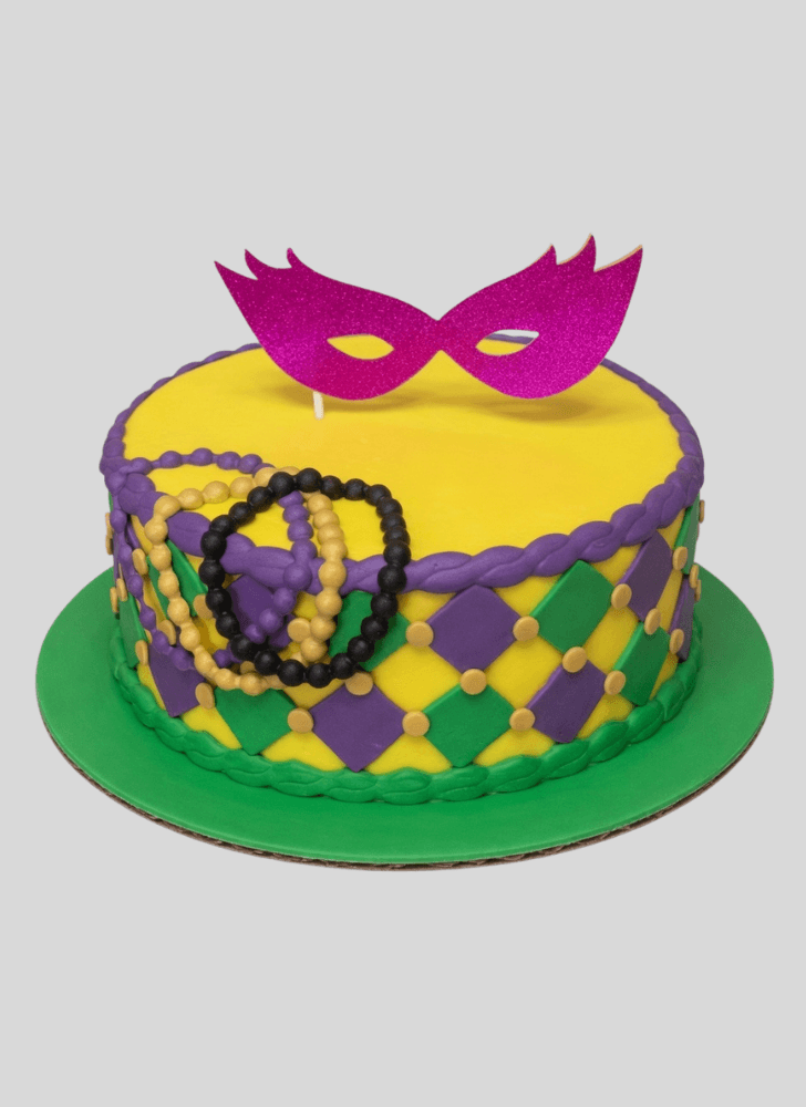 Comely Mardi Gras Cake