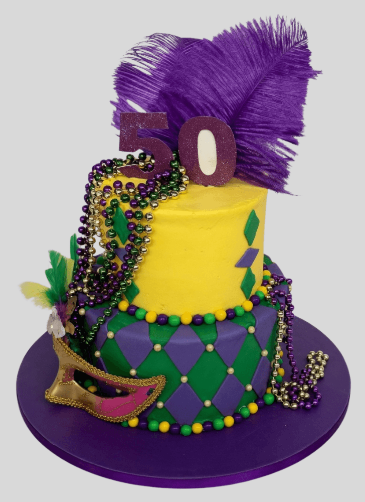 Cute Mardi Gras Cake