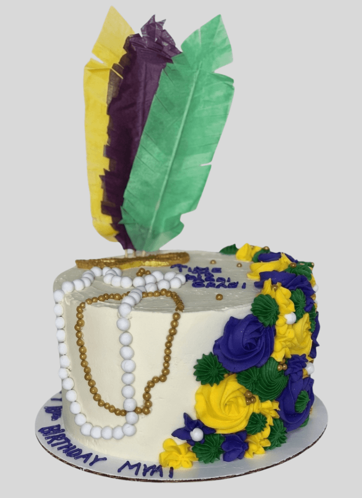 Delicate Mardi Gras Cake