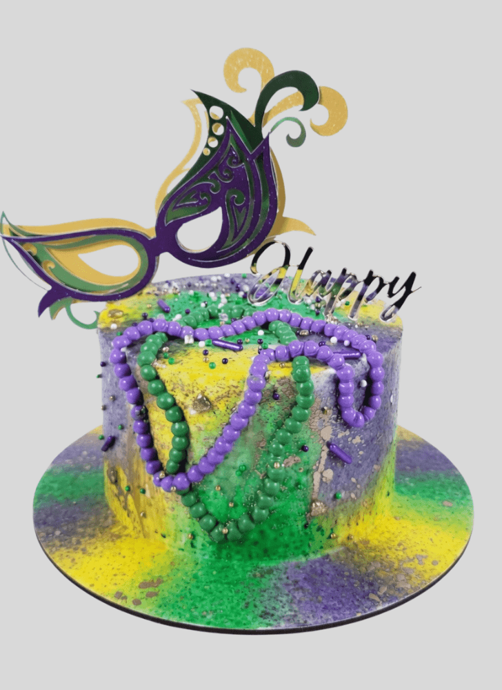 Divine Mardi Gras Cake