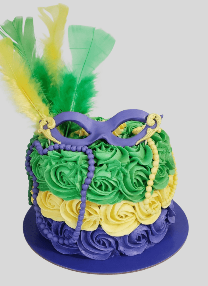 Elegant Mardi Gras Cake