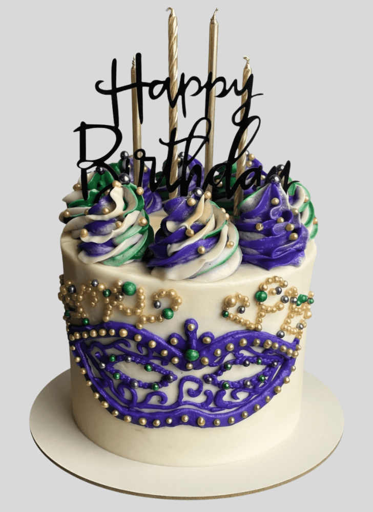Exquisite Mardi Gras Cake