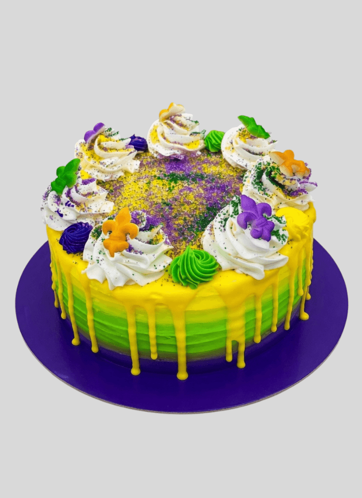 Fascinating Mardi Gras Cake