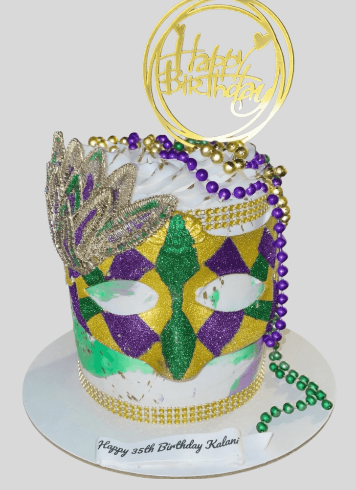 Handsome Mardi Gras Cake