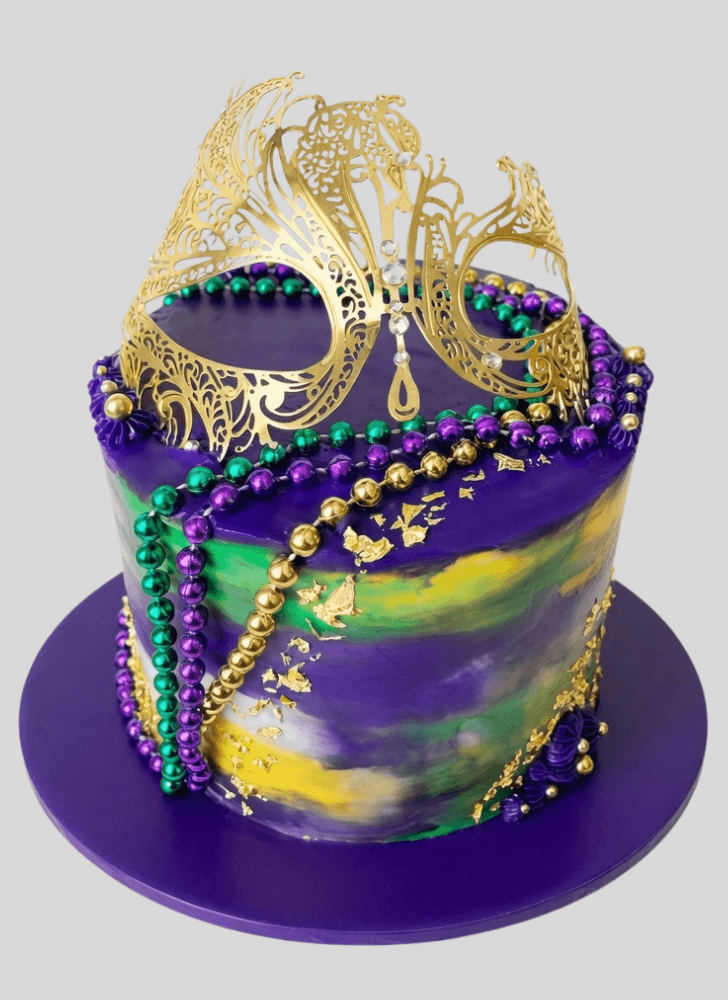 Magnetic Mardi Gras Cake