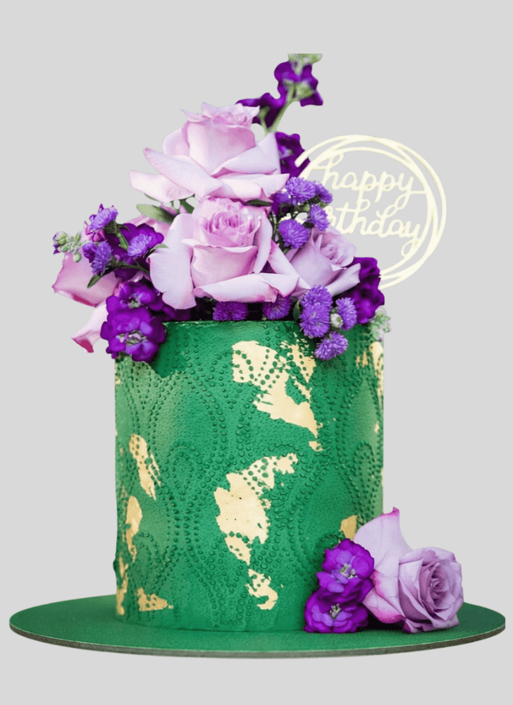 Radiant Mardi Gras Cake