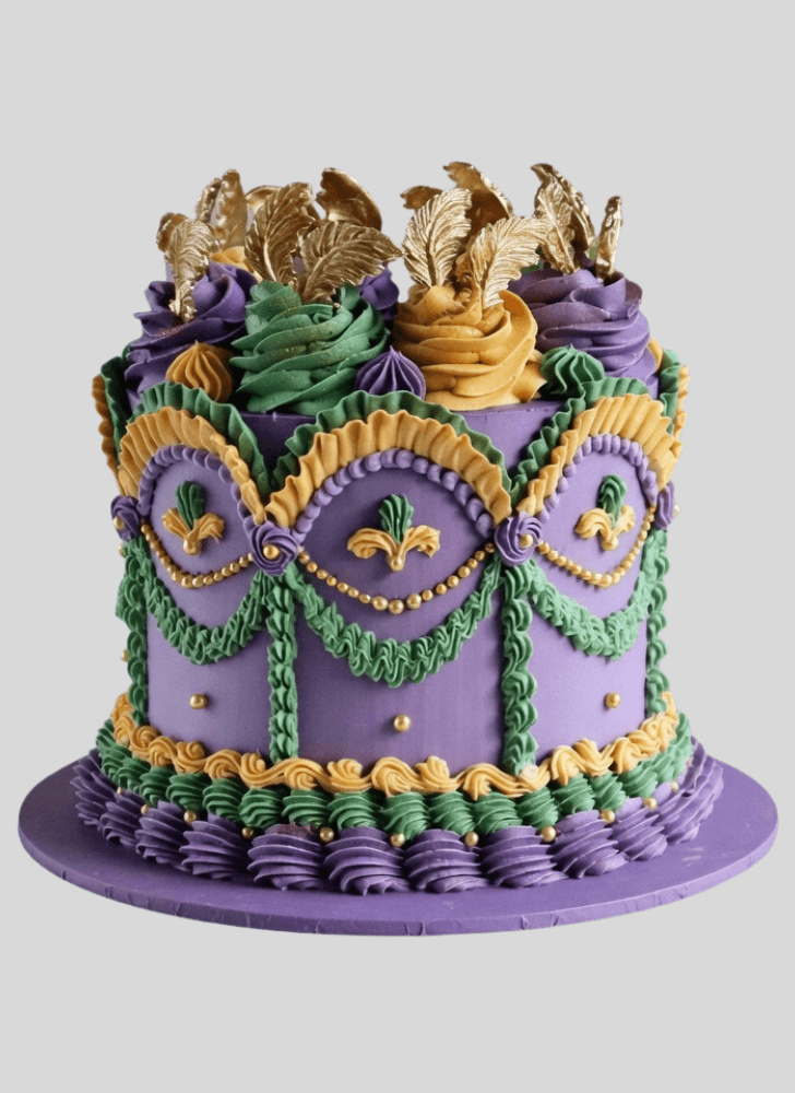 Ravishing Mardi Gras Cake