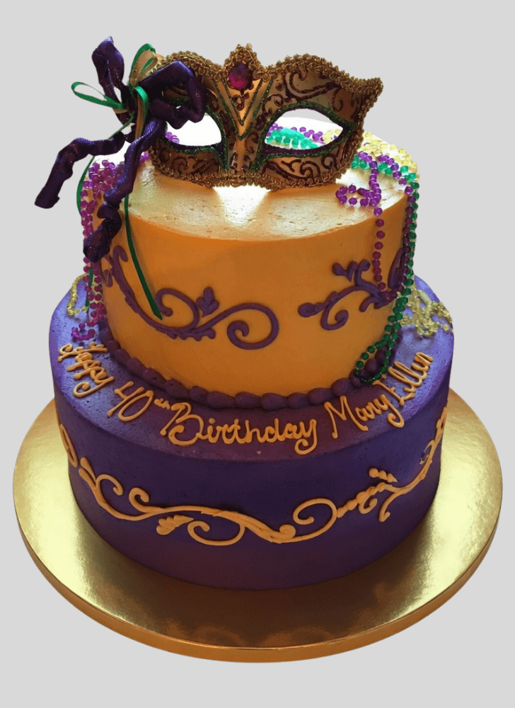 Resplendent Mardi Gras Cake