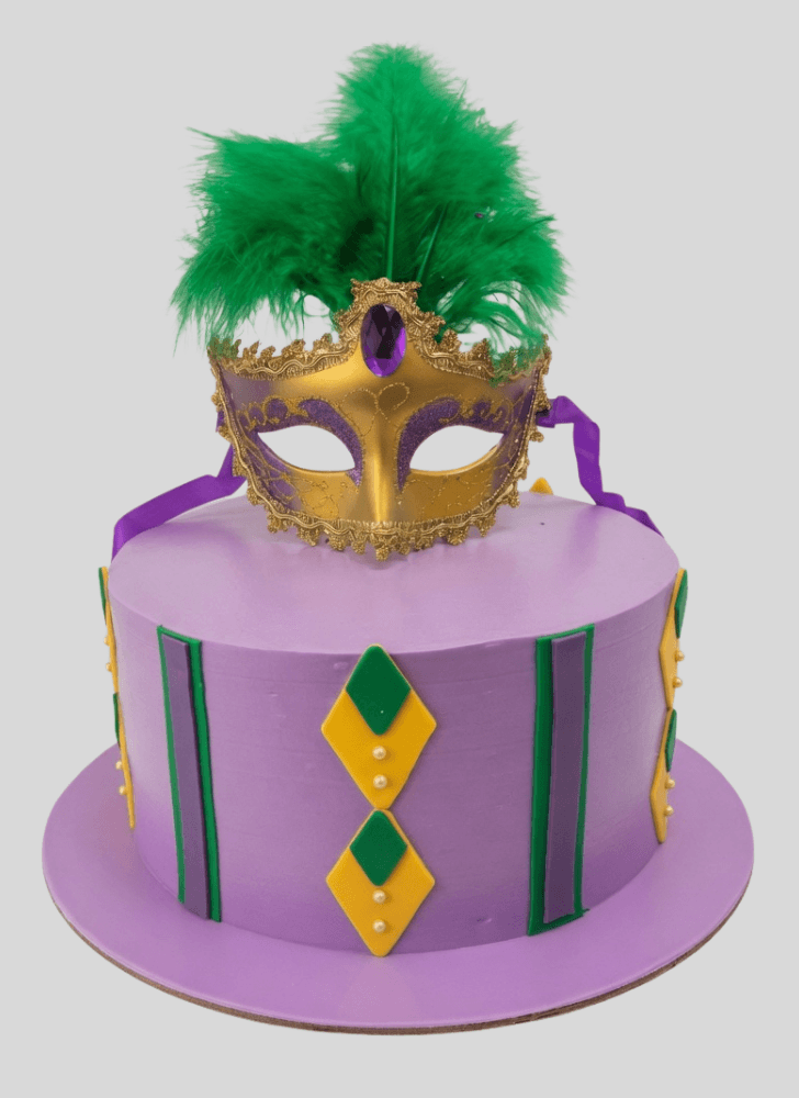 Shapely Mardi Gras Cake
