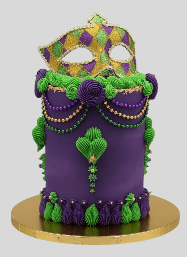 Slightly Mardi Gras Cake