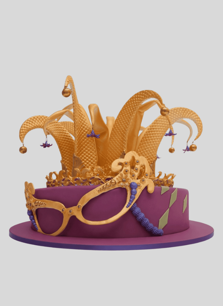 Stunning Mardi Gras Cake