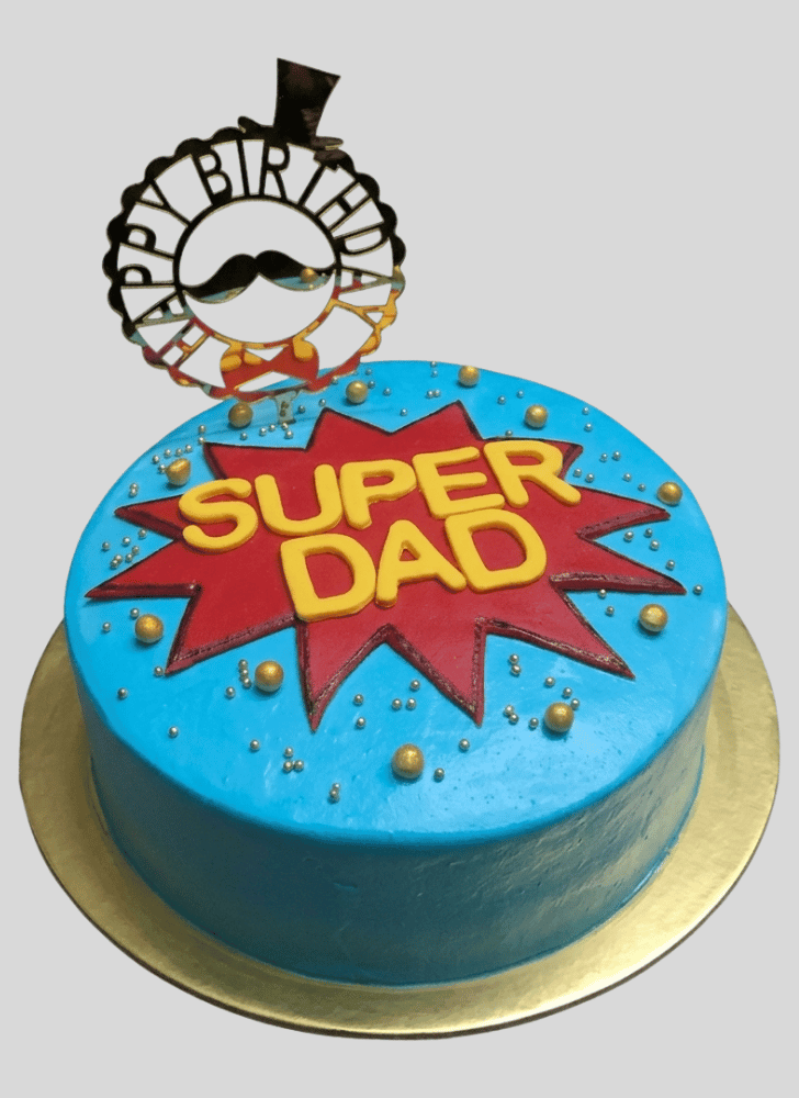 Admirable Superdad Cake Design