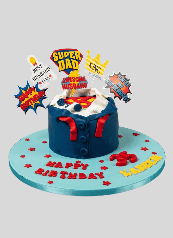 Charming Superdad Cake