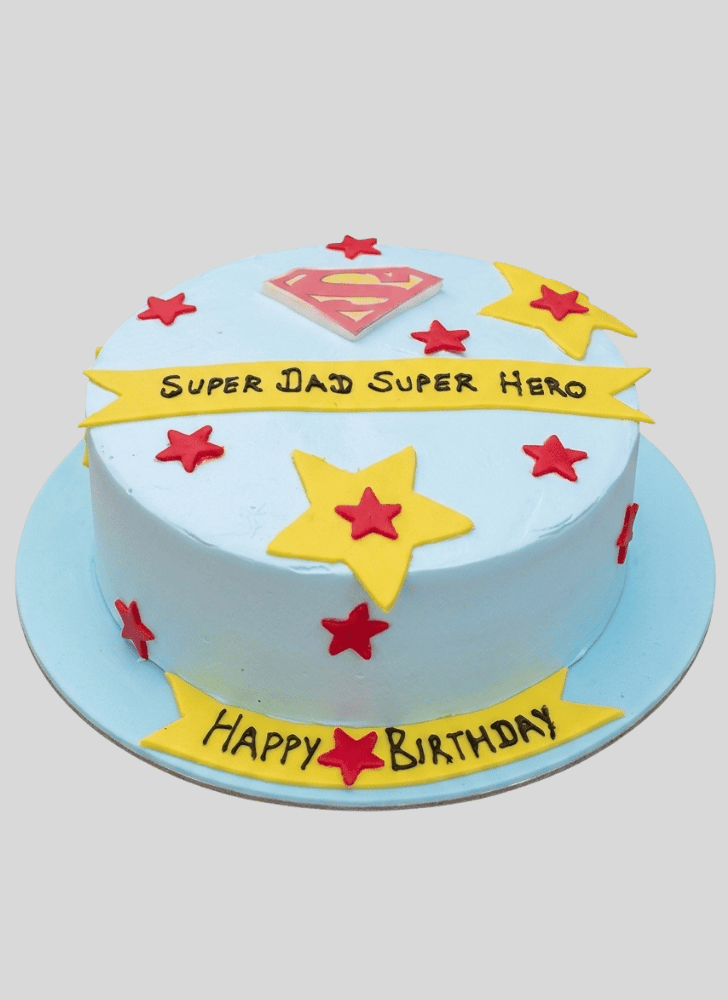 Inviting Superdad Cake