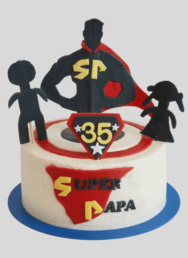 Wonderful Superdad Cake Design