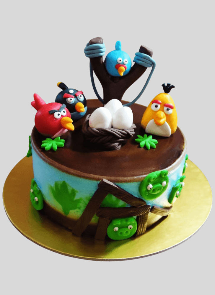 Alluring Angry Birds Cake