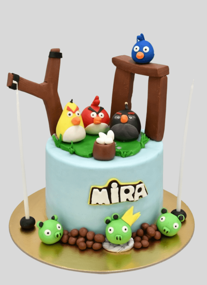Angelic Angry Birds Cake