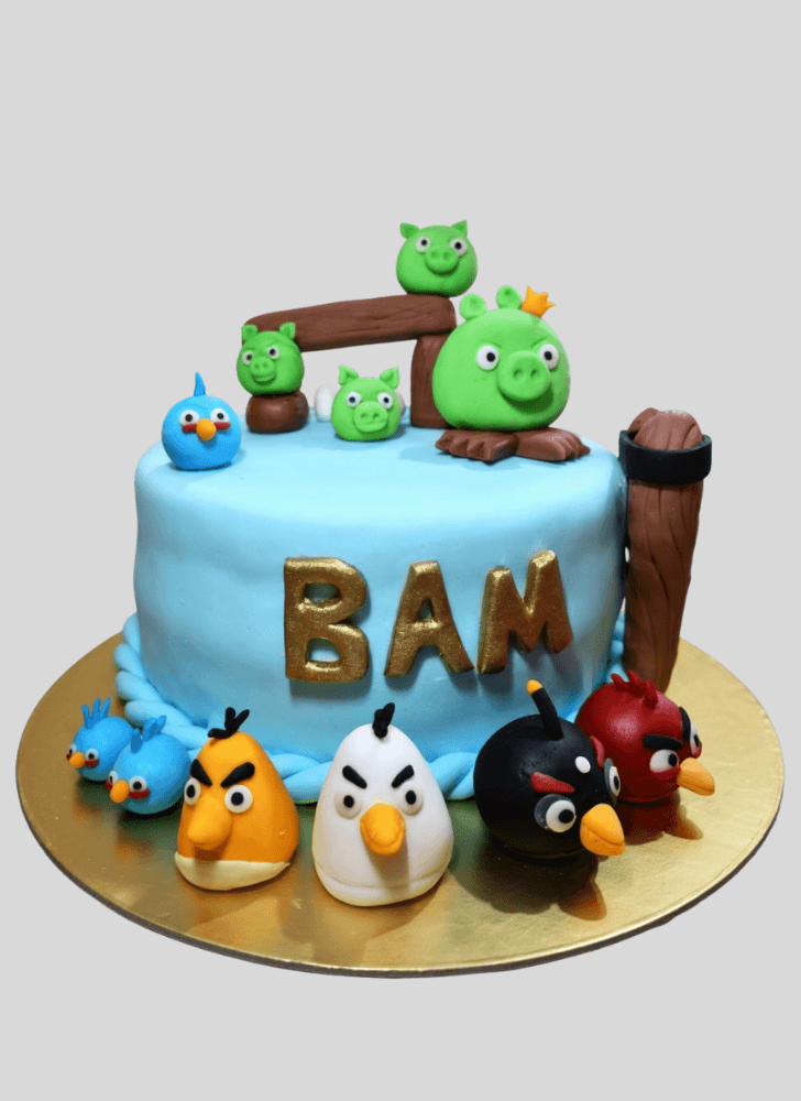 Charming Angry Birds Cake