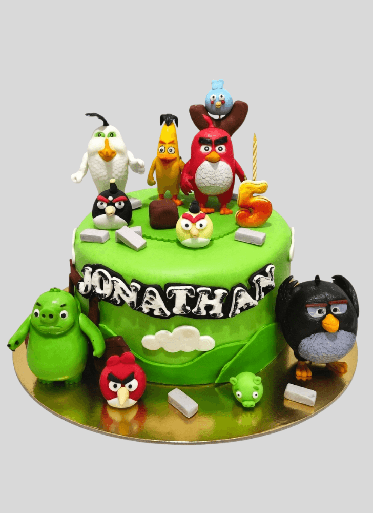 Comely Angry Birds Cake