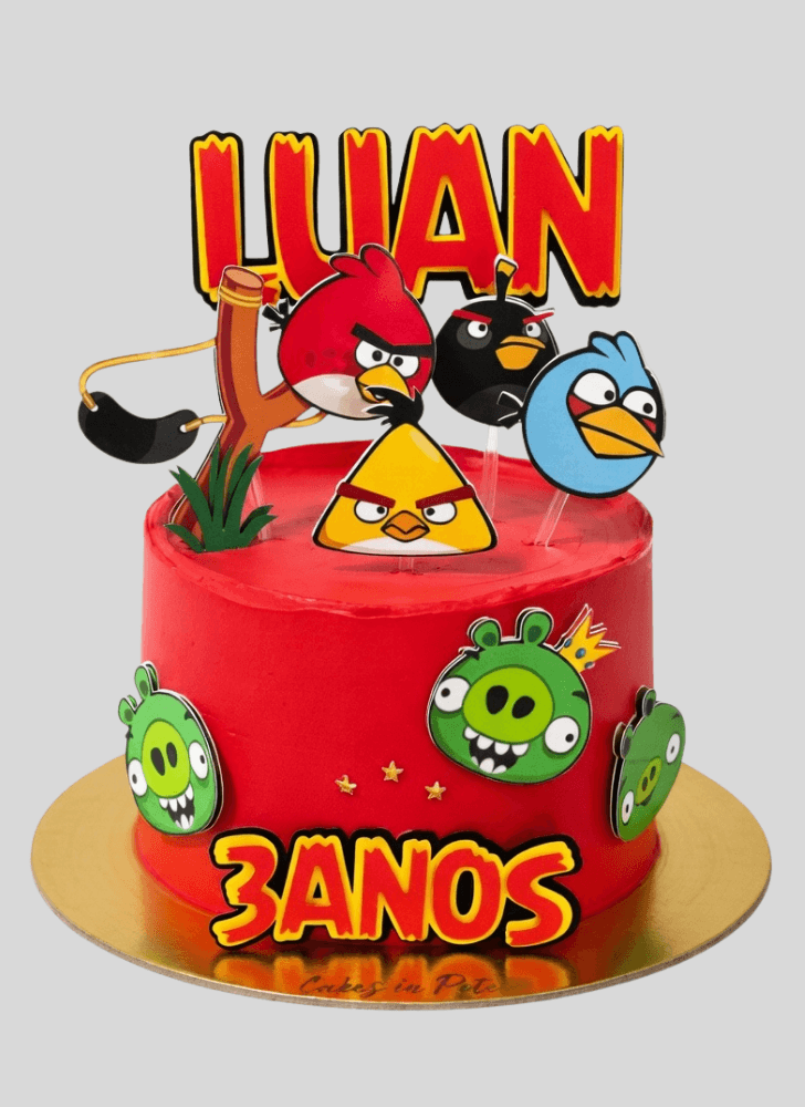 Delightful Angry Birds Cake