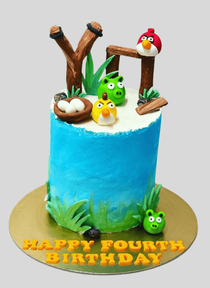 Enticing Angry Birds Cake
