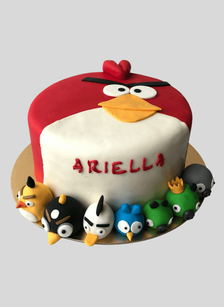 Lovely Angry Birds Cake Design