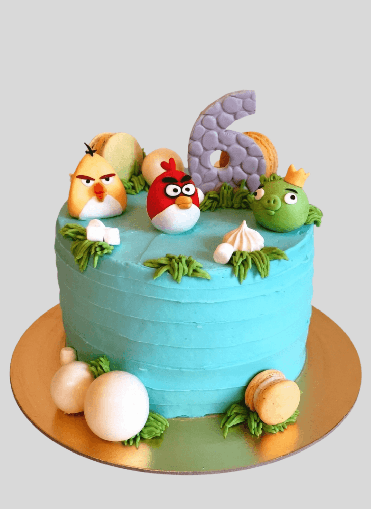 Shapely Angry Birds Cake