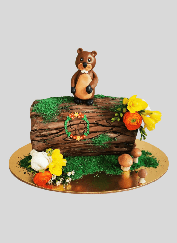 Angelic Beaver Cake