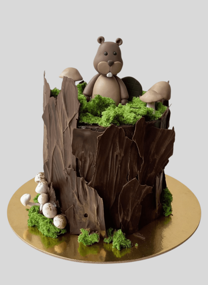 Charming Beaver Cake