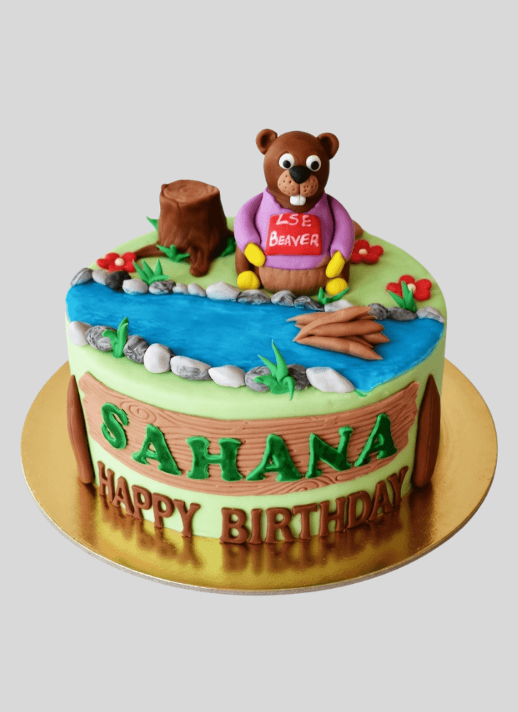 Lovely Beaver Cake Design
