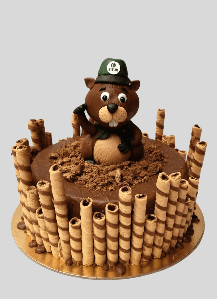 Pleasing Beaver Cake