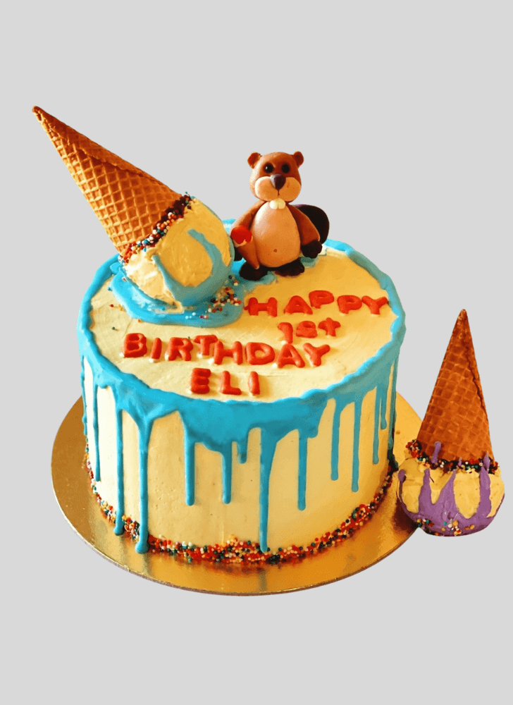 Wonderful Beaver Cake Design
