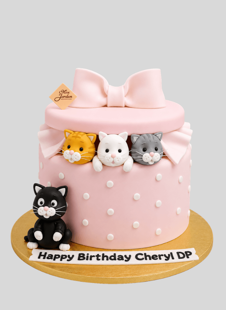 Handsome Kitten Cake