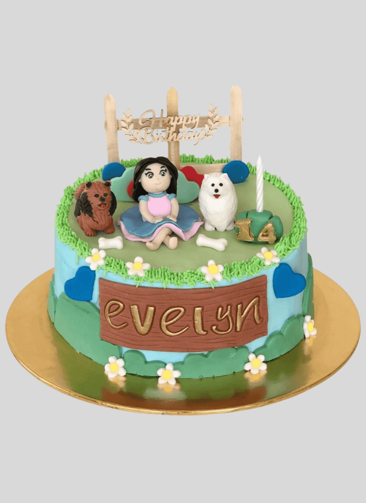Beauteous Pomeranian Cake