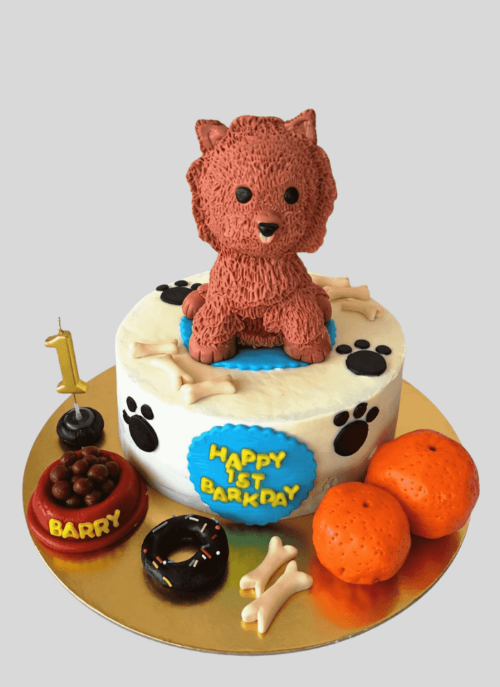 Radiant Pomeranian Cake