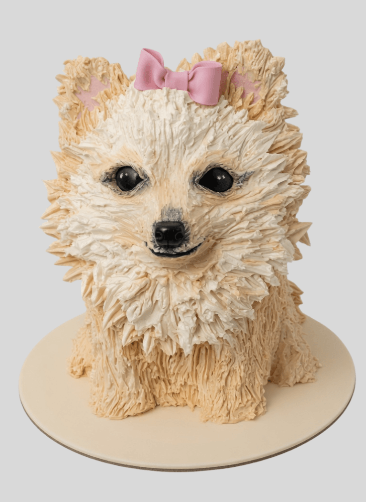 Wonderful Pomeranian Cake Design