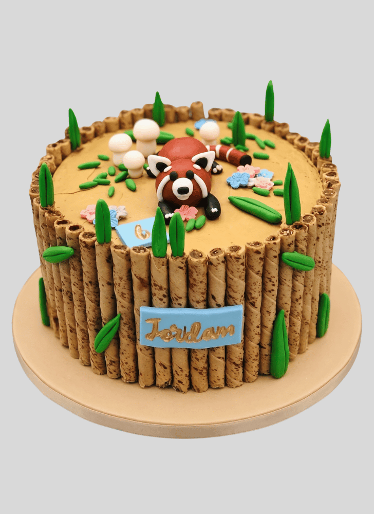 Classy Red Panda Cake