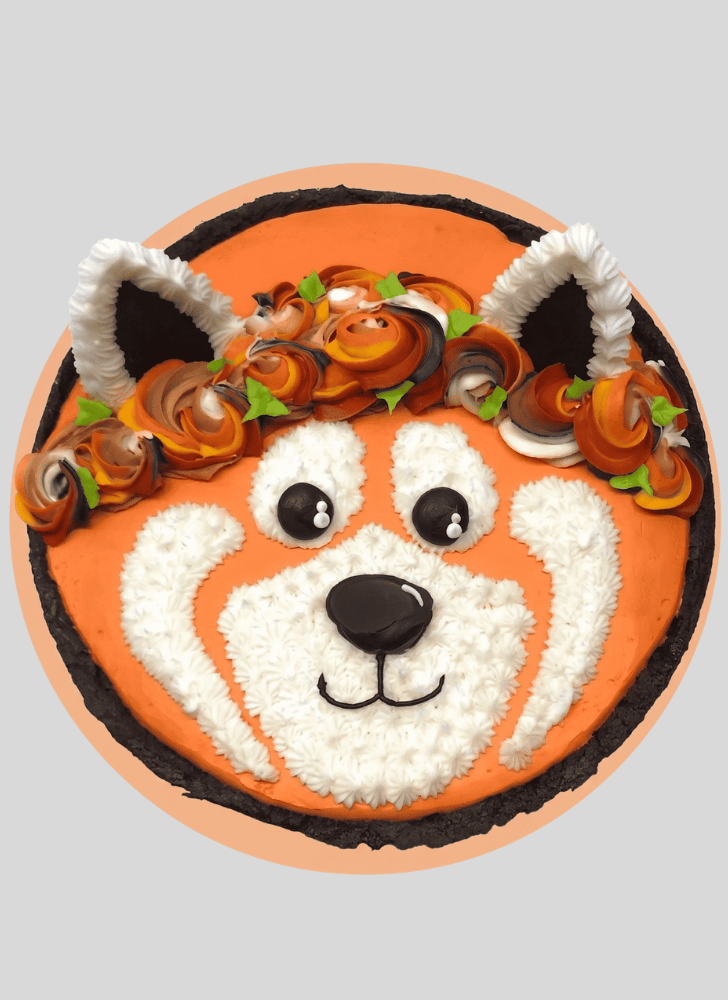 Delicate Red Panda Cake